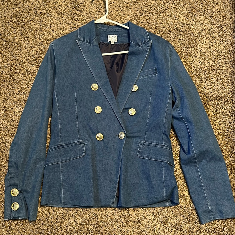 Boston Proper Denim Blazer, Medium
